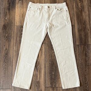 Levi 511 Light Beige Straight-Leg Jeans Mens Size 38x32
